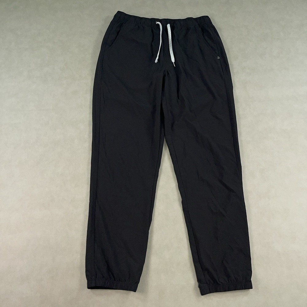 Vuori Kore Joggers Mens Size M Black Lined Performance Stretch Yoga Pants Medium